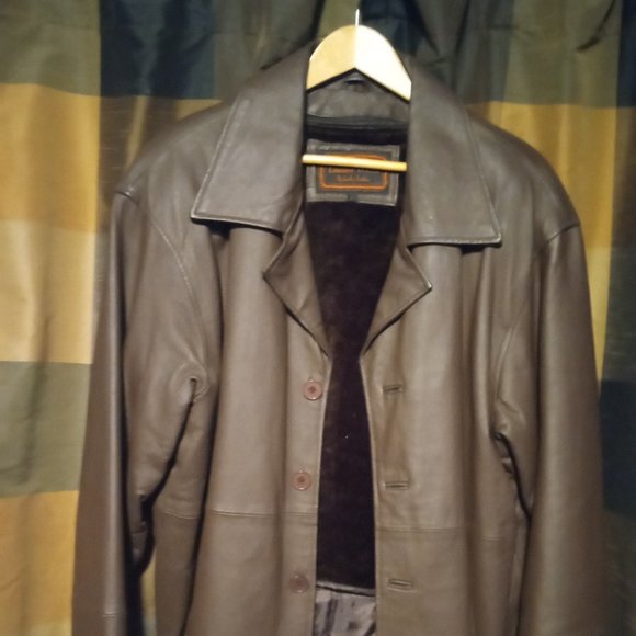 Leather jacket LEATHER WORLD BY LUCKY LEATHER size LARGE - Picture 1 of 6